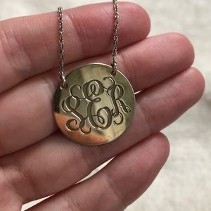 BaubleBar Custom Engraved Monogram Pendant